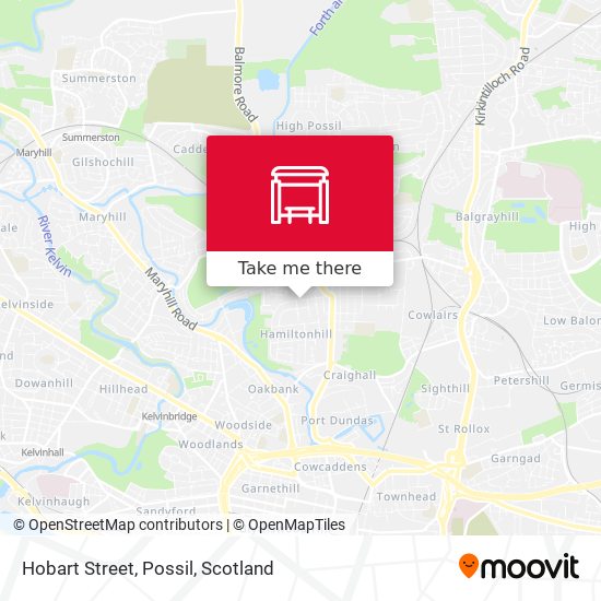 Hobart Street, Possil map