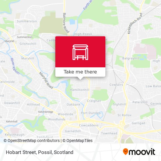 Hobart Street, Possil map