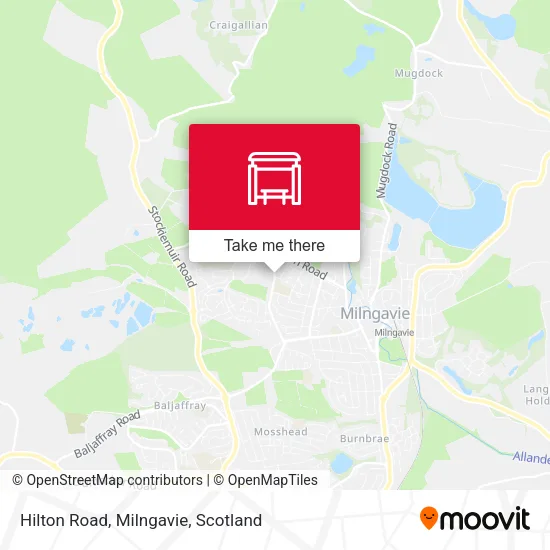 Hilton Road, Milngavie map