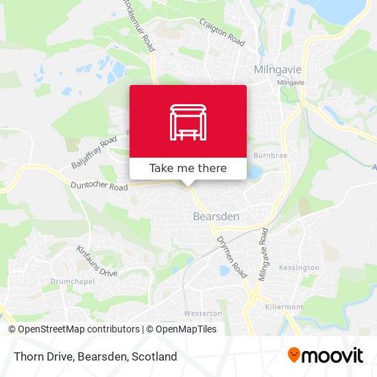 Thorn Drive, Bearsden map