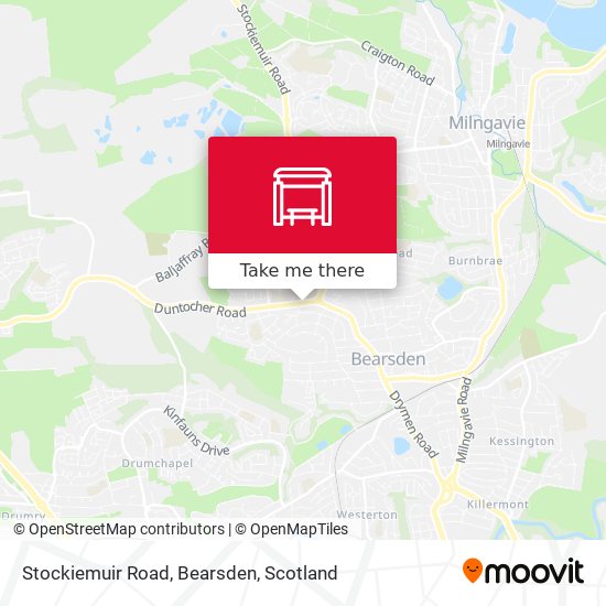 Stockiemuir Road, Bearsden map