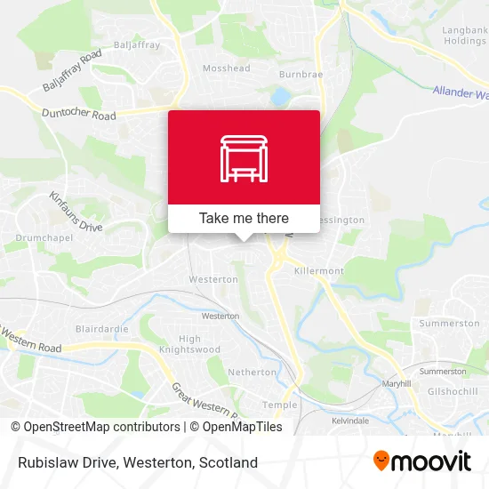 Rubislaw Drive, Westerton map