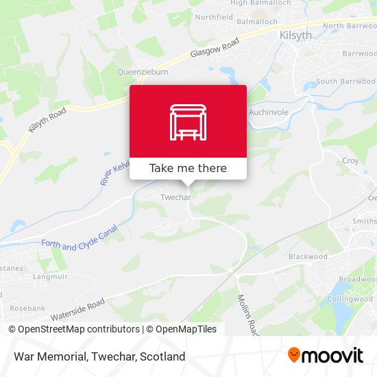 War Memorial, Twechar map