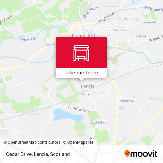 Cedar Drive, Lenzie map