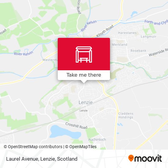 Laurel Avenue, Lenzie map