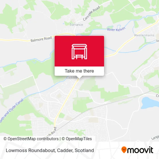 Lowmoss Roundabout, Cadder map