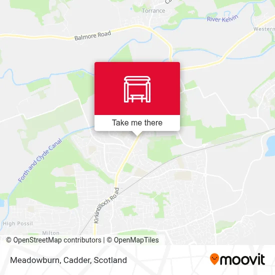 Meadowburn, Cadder map