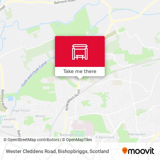 Wester Cleddens Road, Bishopbriggs map