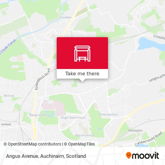 Angus Avenue, Auchinairn map