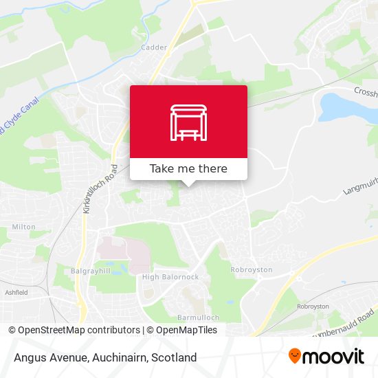 Angus Avenue, Auchinairn map
