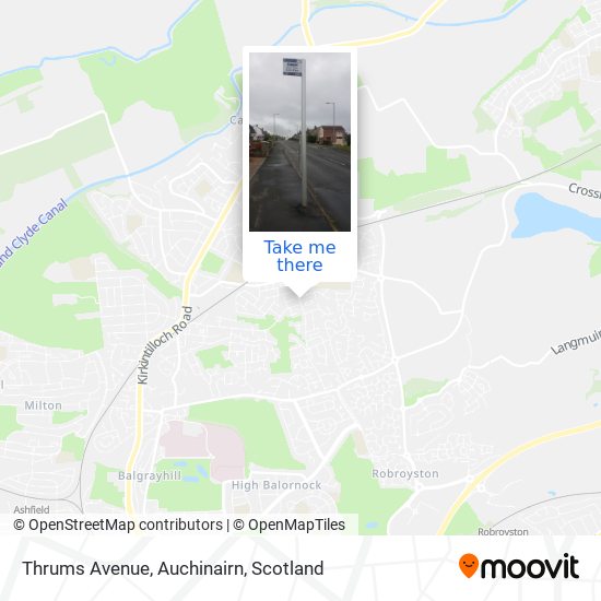 Thrums Avenue, Auchinairn map