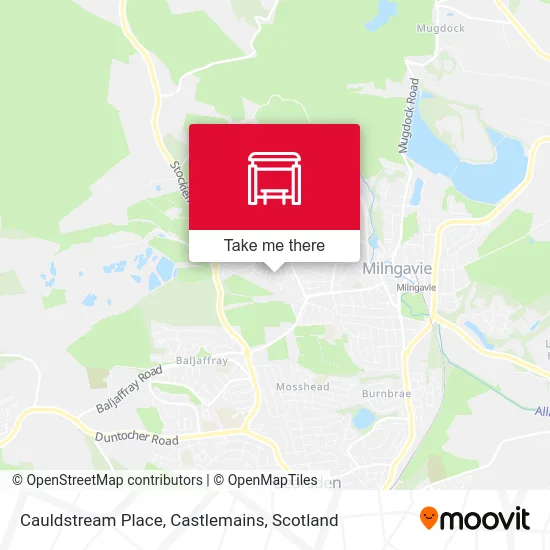 Cauldstream Place, Castlemains map