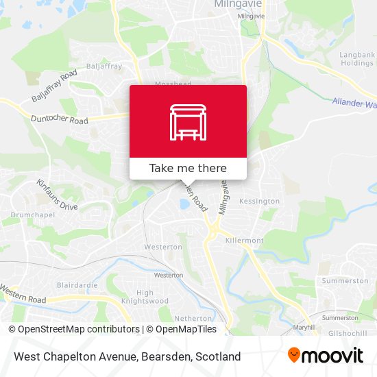 West Chapelton Avenue, Bearsden map