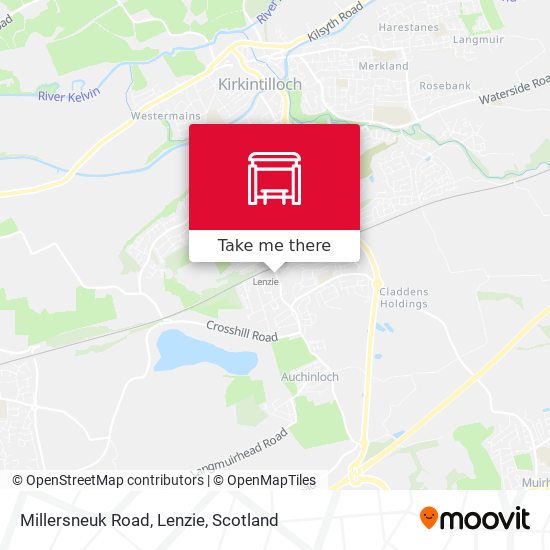 Millersneuk Road, Lenzie map