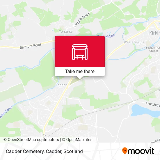 Cadder Cemetery, Cadder map