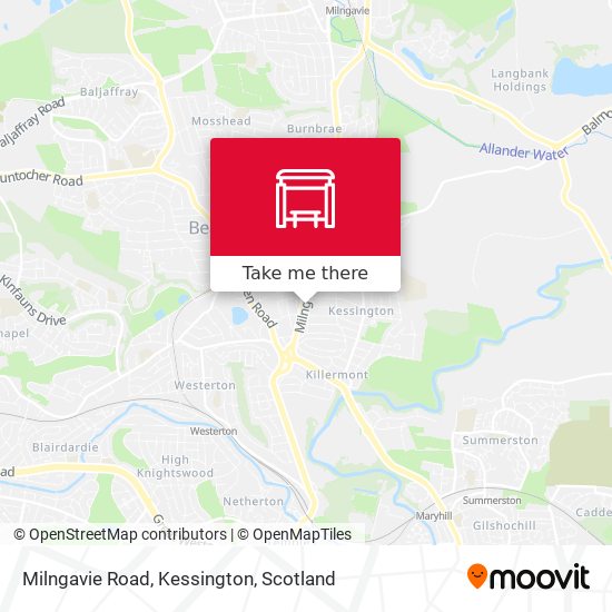 Milngavie Road, Kessington map
