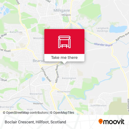 Boclair Crescent, Hillfoot map