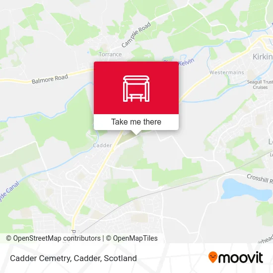 Cadder Cemetry, Cadder map