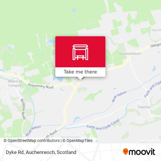 Dyke Rd, Auchenreoch map