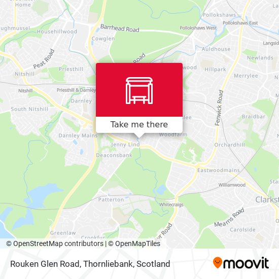 Rouken Glen Road, Thornliebank map