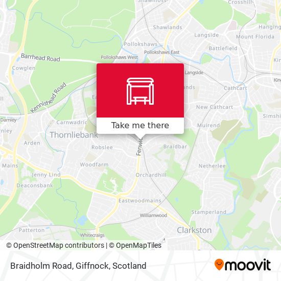 Braidholm Road, Giffnock map