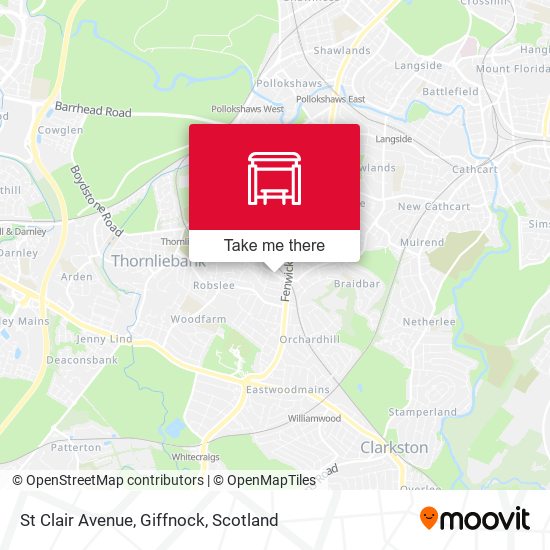 St Clair Avenue, Giffnock map