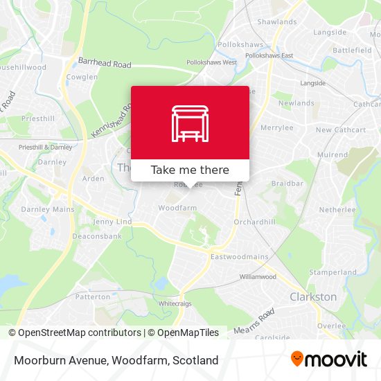 Moorburn Avenue, Woodfarm map