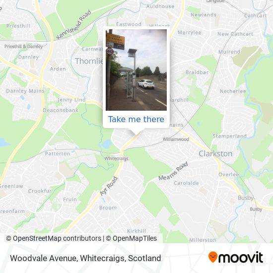 Woodvale Avenue, Whitecraigs map