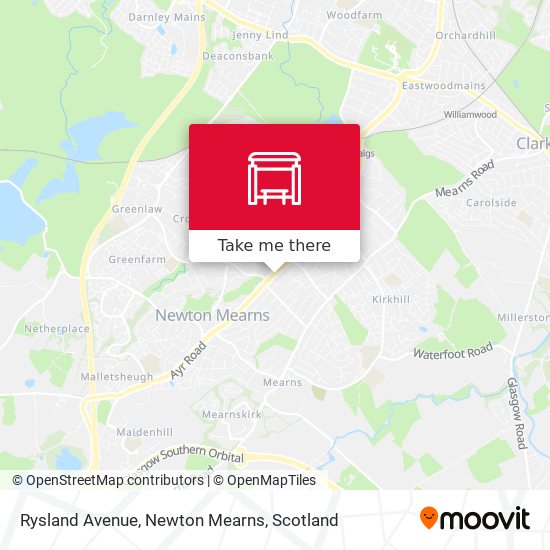 Rysland Avenue, Newton Mearns map