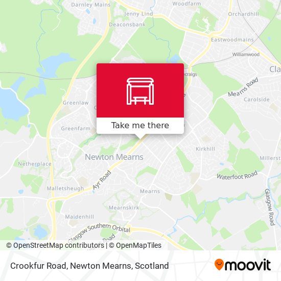 Crookfur Road, Newton Mearns map
