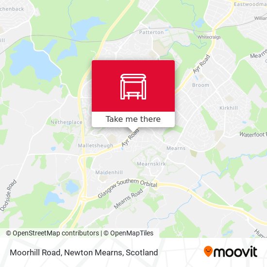 Moorhill Road, Newton Mearns map
