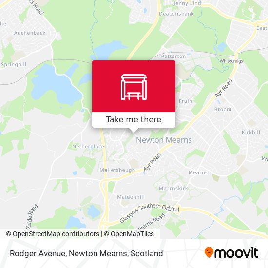 Rodger Avenue, Newton Mearns map