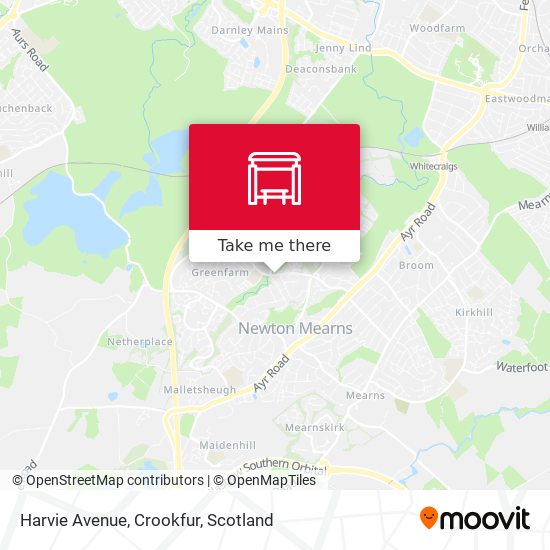 Harvie Avenue, Crookfur map