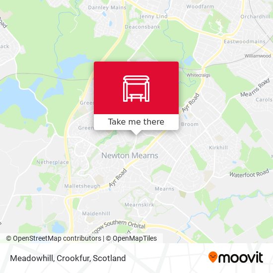 Meadowhill, Crookfur map