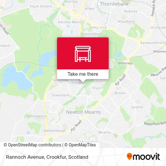 Rannoch Avenue, Crookfur map