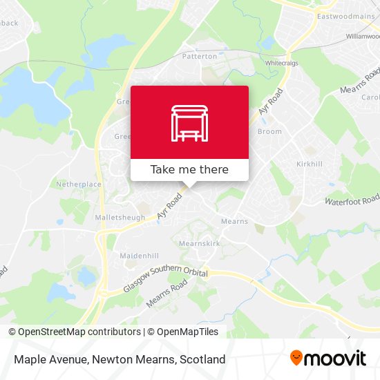 Maple Avenue, Newton Mearns stop - Routes, Schedules, and Fares