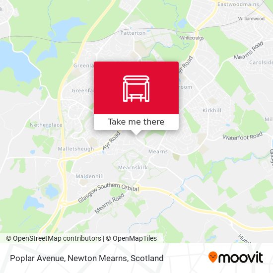 Poplar Avenue, Newton Mearns map