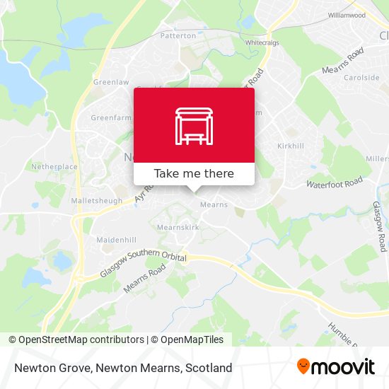 Newton Grove, Newton Mearns map