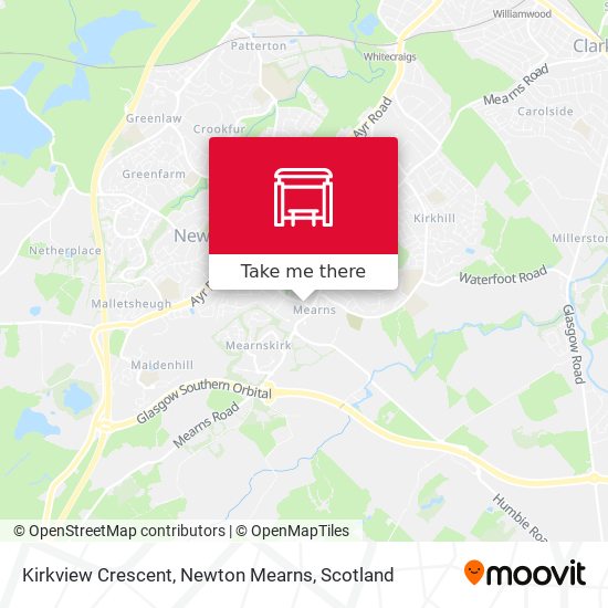 Kirkview Crescent, Newton Mearns map