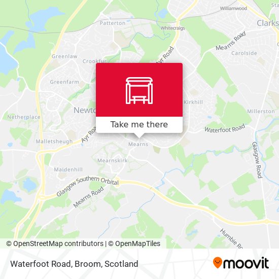 Waterfoot Road, Broom map