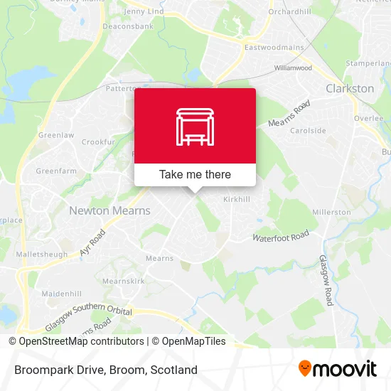 Broompark Drive, Broom map