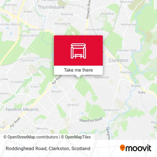 Roddinghead Road, Clarkston map
