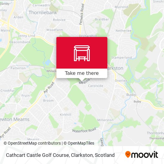 Cathcart Castle Golf Course, Clarkston map