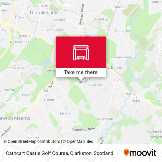 Cathcart Castle Golf Course, Clarkston map