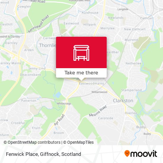 Fenwick Place, Giffnock map
