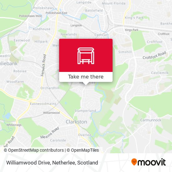 Williamwood Drive, Netherlee map