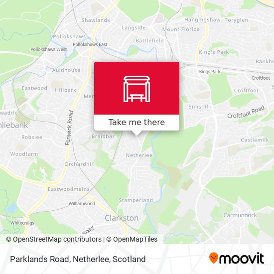 Parklands Road, Netherlee map