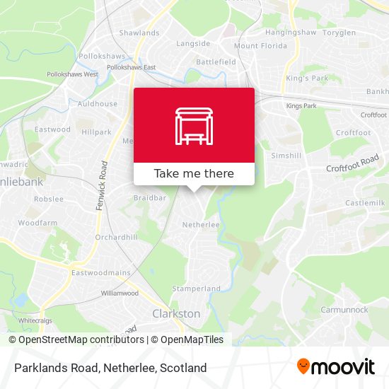 Parklands Road, Netherlee map