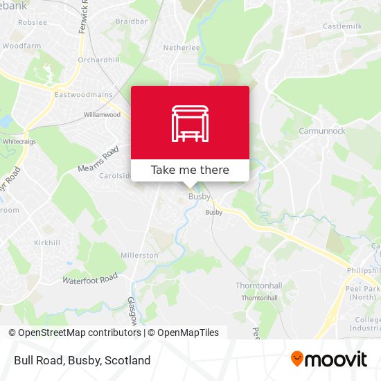 Bull Road, Busby map
