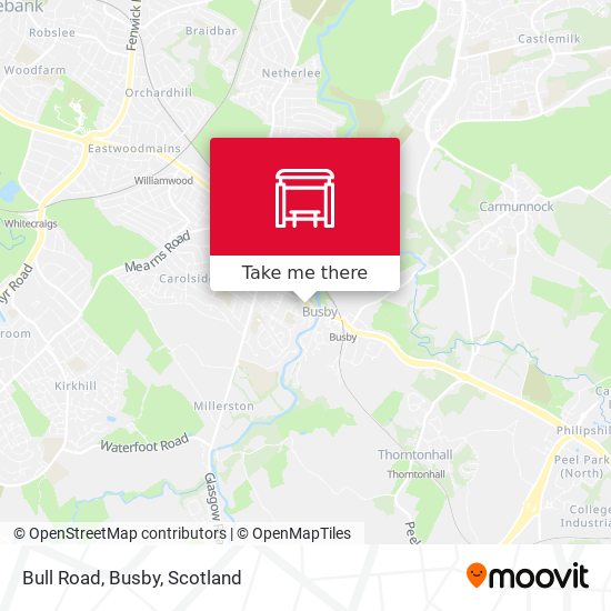 Bull Road, Busby map